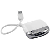 Картридер (для карт памяти SD/MMC/CF/MS); белый; 6х6х1