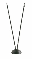 Флагшток настольный пластиковый, черный, 2 штока